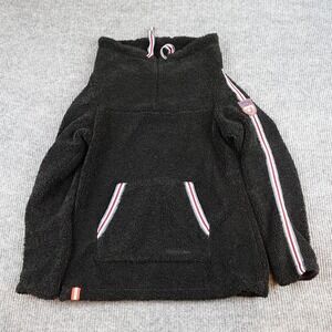 Almgwand Padnauerkogel Jacket Womens 12 Black Fleece 1/4 Zip Anorak Pullover